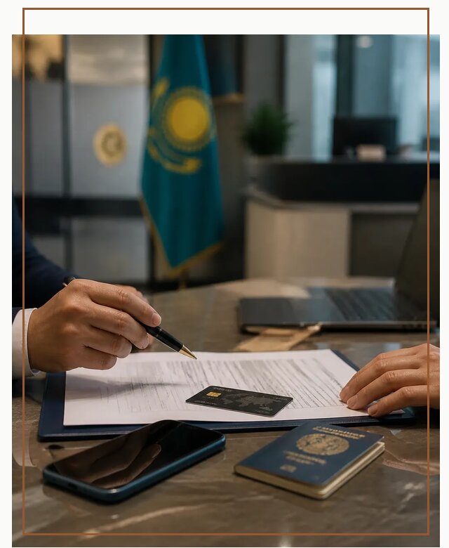Открытие счета и банковской карты в Казахстане в Арсеньеве